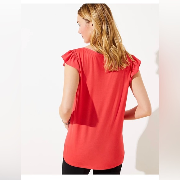 Loft Maternity Ruffle Sleeve Top - Picture 3 of 3